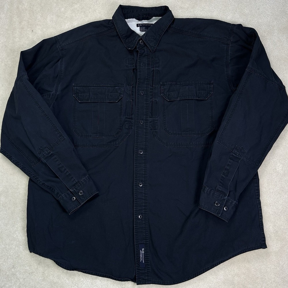 Vintage 5.11 Tactical Series Shirt Mens XL Button Down Canvas Vented Longsleeve